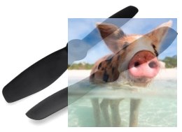 Śmigła Gemfan PC 2 Blade Bullnose 5.5x5 czarne (2xCW + 2xCCW)