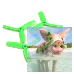 Śmigła Gemfan PC 3 Blade Bullnose 5.5x5 zielone (2x CW + 2x CCW)