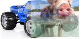 High Speed Monster Truck 1:18 4WD 2.4GHz - Niebieski