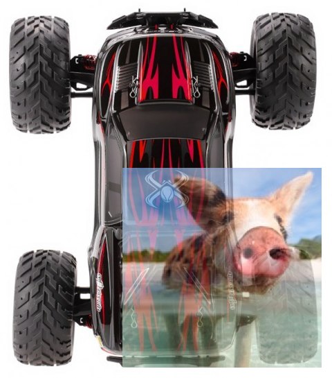 Monster Truck CHALLENGER 2WD 1:12 2.4GHz RTR - Czerwony