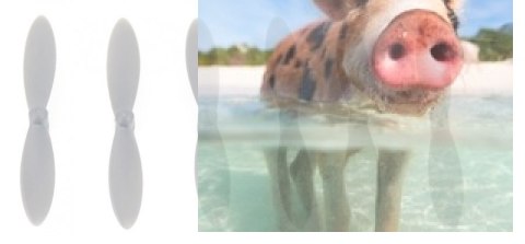 Zestaw 6 śmigieł 1" (3xCW+3xCCW) do MJX X901 - białe