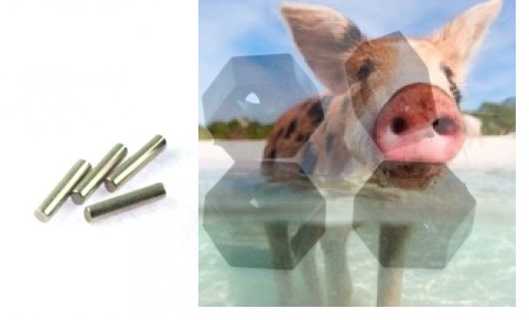 Adapter sześciokątny z pinem 4szt. - WL A303-19