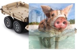 Ciężarówka wojskowa - klocki CADA - ZDALNIE STEROWANA (C51042W)