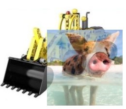 Fadroma spychacz - do zbudowania z klocków - PULL BACK (C52014W)