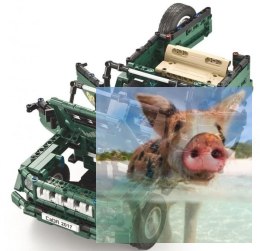 Jeep wojskowy - klocki CADA - ZDALNIE STEROWANY (C51015W)