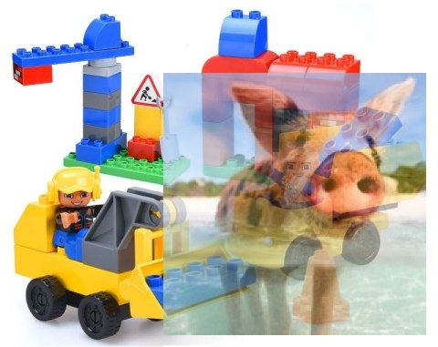 Klocki plac budowy - 52 elementy