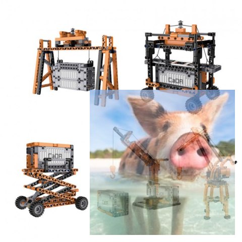 Maszyny portowe - klocki CADA - zdalnie sterowane (634 klocki)