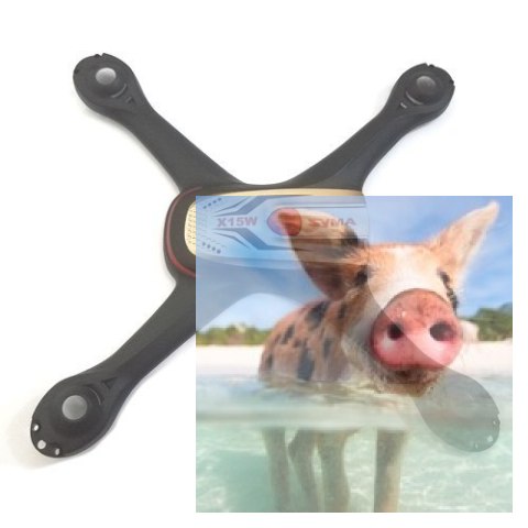 Obudowa czarna - X15W-11-BLK - POSERWISOWA (diody LED, 2 osłony, uszkodzona płytka elektroniczna)