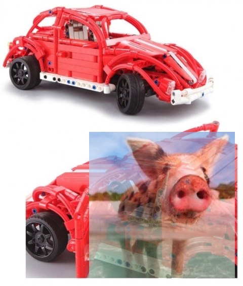 Samochód Garbus - klocki CADA - ZDALNIE STEROWANY (C51016W)