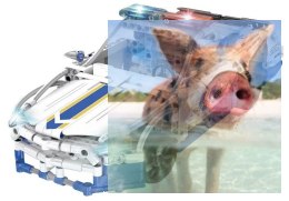 Samochód policyjny - klocki CADA - ZDALNIE STEROWANY (C51006W)