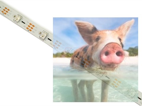 Zestaw oświetlenia LED - Listwa RGB 1m + Kontroler 5V