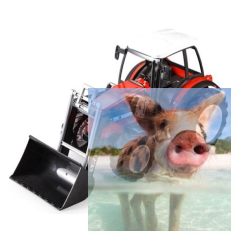 Ciągnik z ładowaczem 1:16 (ręcznie podnoszony i opuszczany ładowacz)