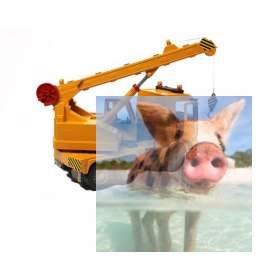 Ciężarówka z dźwigiem (dźwięki i światła, ręczna obsługa dźwigu)