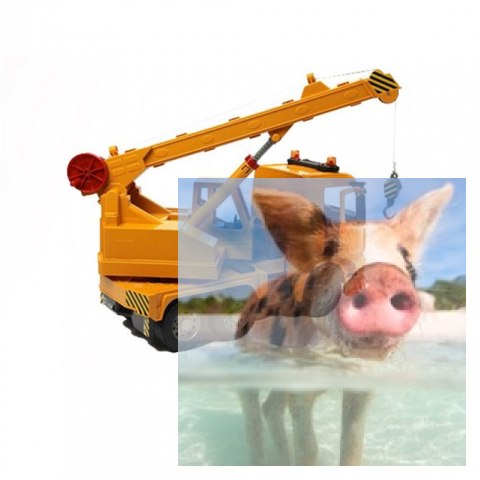 Ciężarówka z dźwigiem (dźwięki i światła, ręczna obsługa dźwigu)