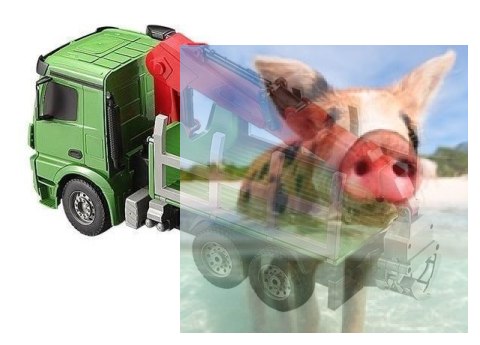 Dźwig do przewozu drewna Mercedes-Benz 1:20 2.4GHz (dźwięki i światła, ruchomy wysięgnik)