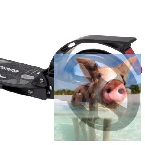 Hulajnoga miejska składana AILO (koła 200mm, szer. podestu 140mm, amortyzator tył/przód) - czarna