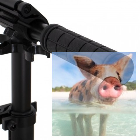 Hulajnoga miejska składana AILO (koła 200mm, szer. podestu 140mm, amortyzator tył/przód) - czarna