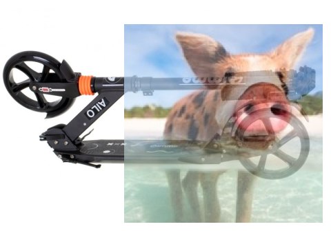 Hulajnoga miejska składana AILO (koła 200mm, szer. podestu 140mm, amortyzator tył/przód) - czarna