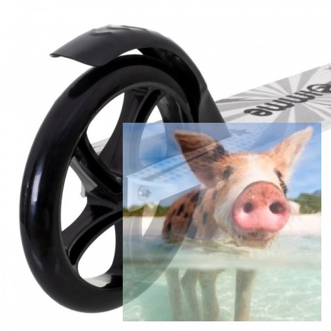 Hulajnoga składana ALEX (koła 200mm, szer. podestu 110mm) - biała