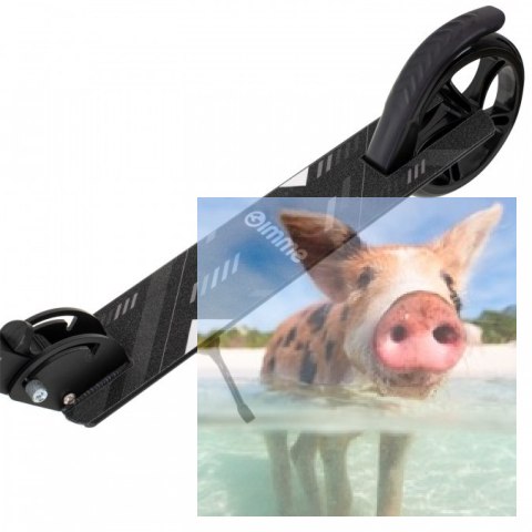 Hulajnoga składana ALEX (koła 200mm, szer. podestu 110mm) - czarna