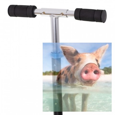 Hulajnoga składana ALEX (koła 200mm, szer. podestu 110mm) - czarna