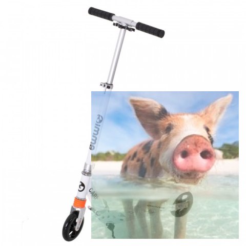 Hulajnoga składana CARI (koła 145mm, amortyzator przód) - biała