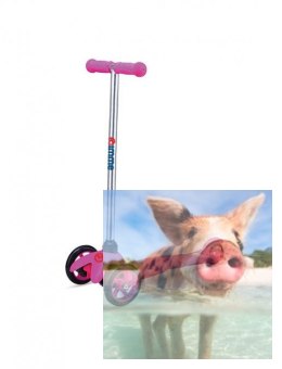 Hulajnoga trójkołowa balansowa KIMI - różowa