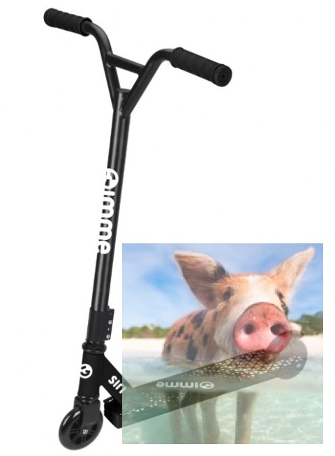 Hulajnoga wyczynowa SIRI (koła 100mm, szer. podestu 110mm) - czarna