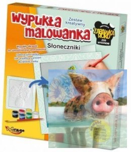 KWIATY - Wypukła Malowanka - SŁONECZNIKI