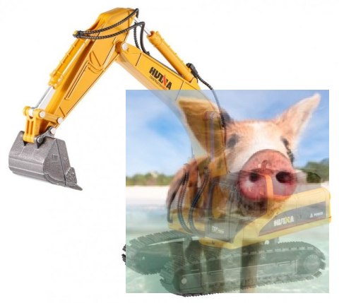 Koparka gąsienicowa (skala 1:50, ręczna obsługa)