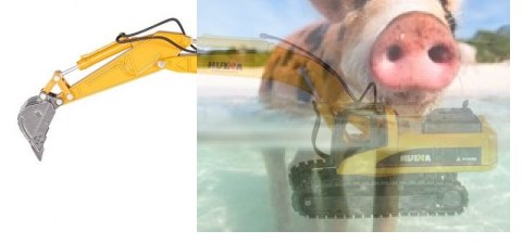 Koparka gąsienicowa (skala 1:50, ręczna obsługa)