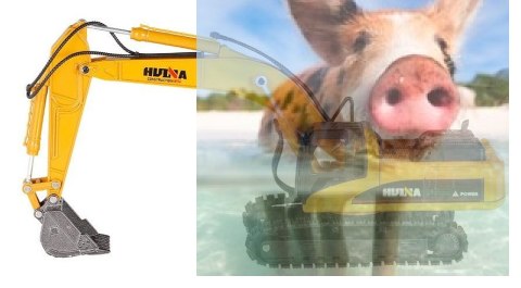 Koparka gąsienicowa (skala 1:50, ręczna obsługa)