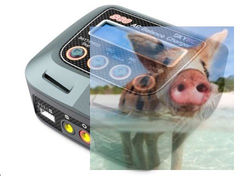 Ładowarka SkyRC S60 60W 2-4S LiPo, Zasilanie 230V (uszk. wyświetlacz)