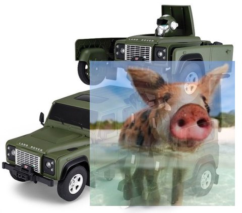 Land Rover Transformer 1:14 2.4GHz RTR (akumulator, ładowarka USB) - zielony