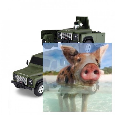 Land Rover Transformer 1:14 2.4GHz RTR (akumulator, ładowarka USB) - zielony