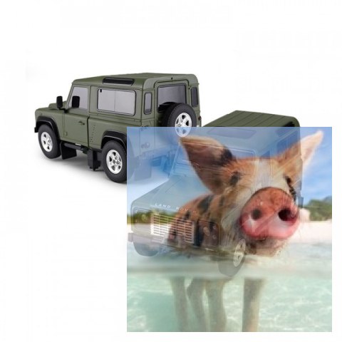 Land Rover Transformer 1:14 2.4GHz RTR (akumulator, ładowarka USB) - zielony