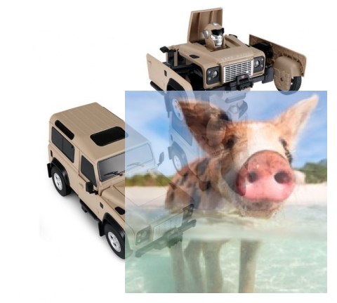 Land Rover Transformer 1:14 2.4GHz RTR (akumulator, ładowarka USB) - żółty