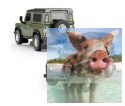 Land Rover Transformer Die Cast 1:32 RTR (zasilanie na baterie) - zielony