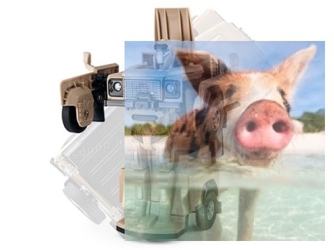 Land Rover Transformer Die Cast 1:32 RTR (zasilanie na baterie) - żółty