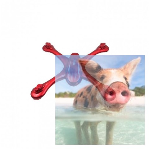 Obudowa MJX X102H górna i dolna - czerwona- POSERWISOWA (uszkodzona płytka)