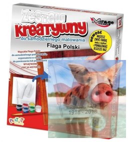 POLSKA - Wypukła Malowanka Seria POLSKA - FLAGA POLSKI