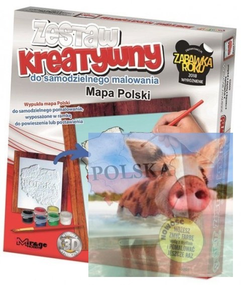 POLSKA - Wypukła Malowanka Seria POLSKA - Mapa Polski