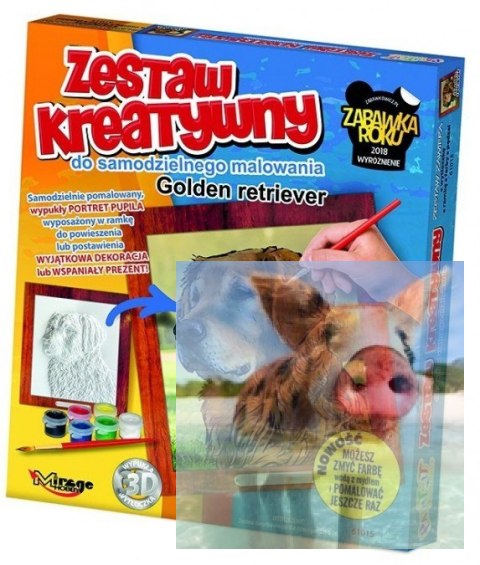 PSY - Wypukła Malowanka Seria PSY - Golden Retriever