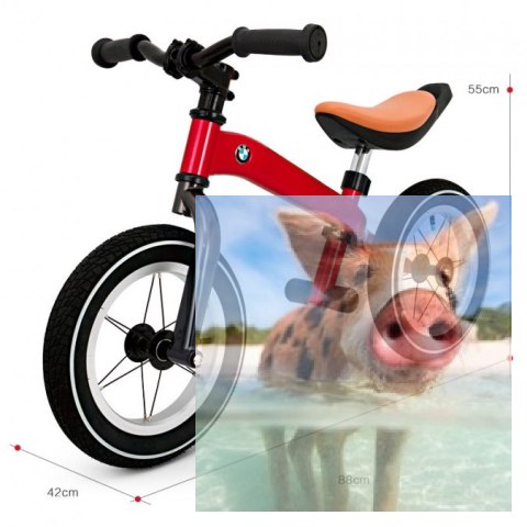 Rowerek biegowy BMW - czerwony