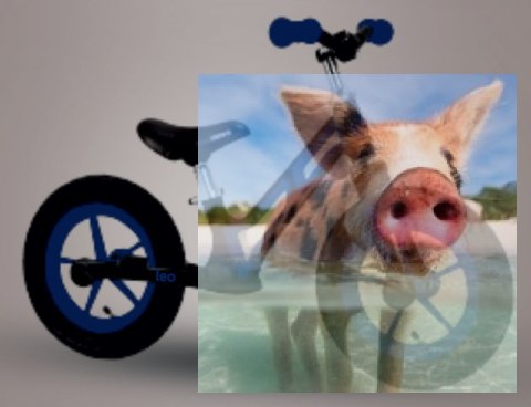 Rowerek biegowy Leo - niebieski