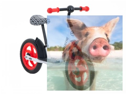 Rowerek biegowy Viko (koła 11" pianka EVA, wiek 3+, podest) - czerwony