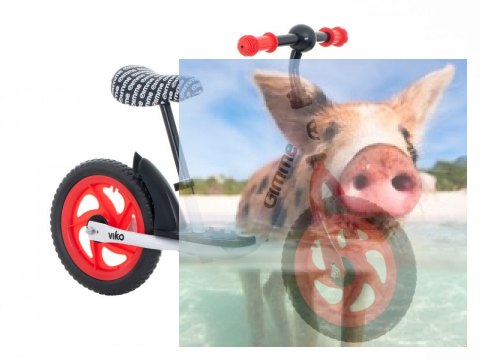 Rowerek biegowy Viko (koła 11" pianka EVA, wiek 3+, podest) - czerwony