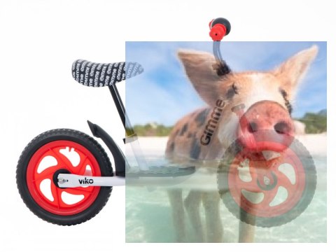 Rowerek biegowy Viko (koła 11" pianka EVA, wiek 3+, podest) - czerwony