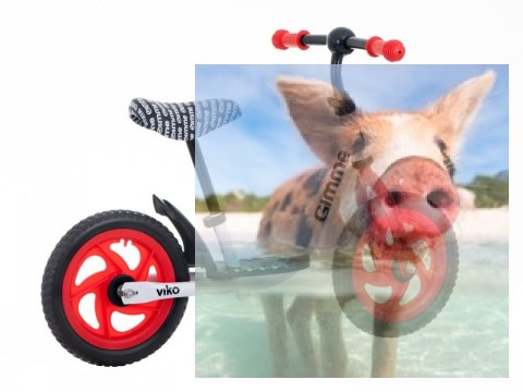 Rowerek biegowy Viko (koła 11" pianka EVA, wiek 3+, podest) - czerwony