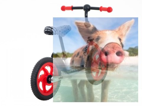 Rowerek biegowy Viko (koła 11" pianka EVA, wiek 3+, podest) - czerwony